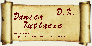 Danica Kutlačić vizit kartica